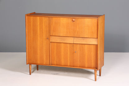 Wunderschönes Mid Century Highboard echt Holz Bar Schrank Büro Kommode 60er Jahre