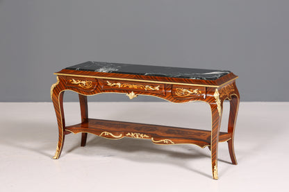 Wunderschöner Barock Stil Konsolen Tisch Marmor Antik Stil Intarsien Konsole