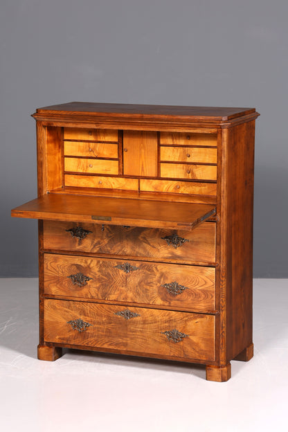 F830 Finish Wunderschöner Gründerzeit Sekretär Kommode Jugendstil Schubladenkommode Antik Vertiko