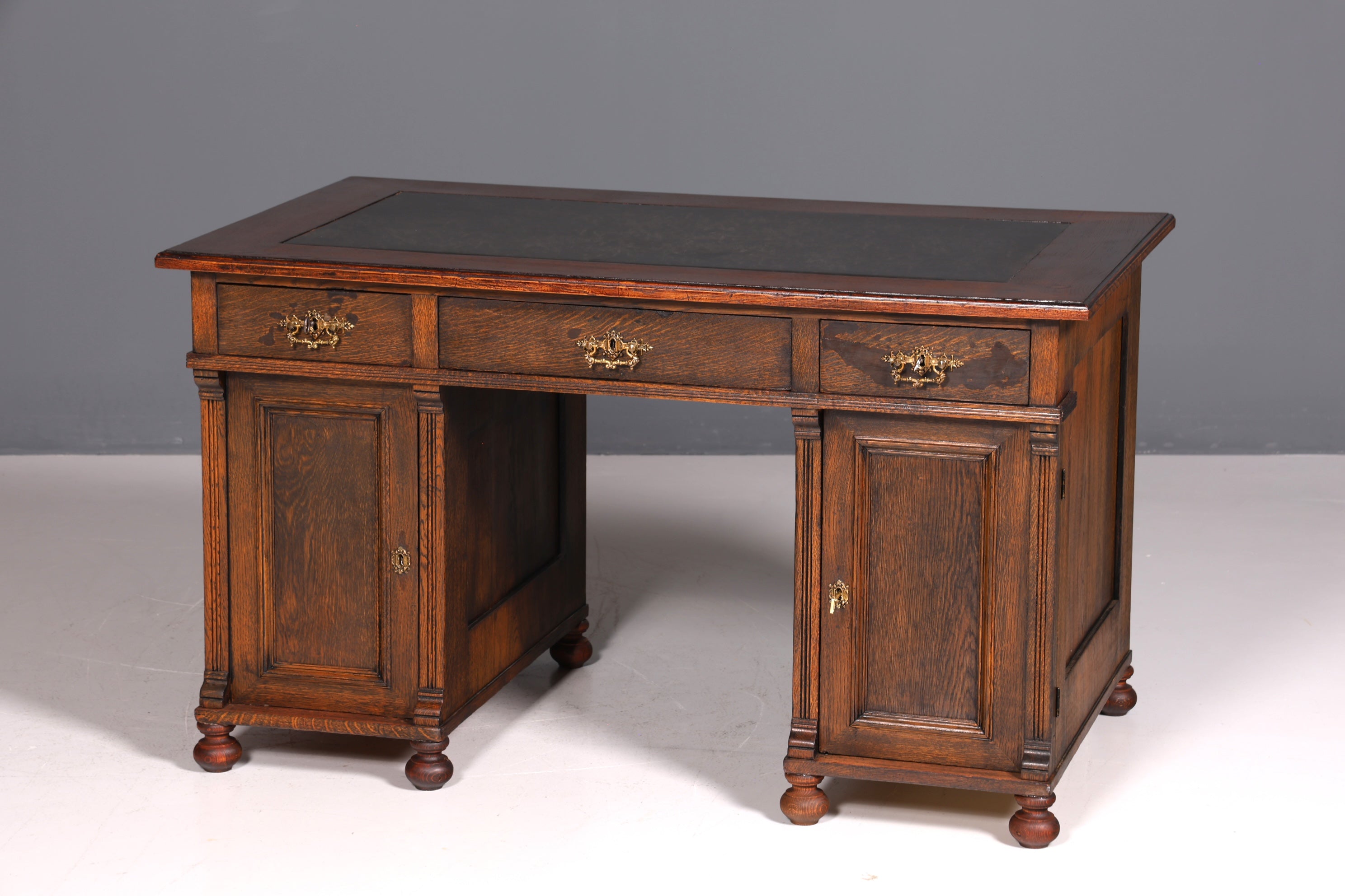 Traumhafter Jugendstil Schreibtisch Gründerzeit Bürotisch echt Holz Desk Office Table