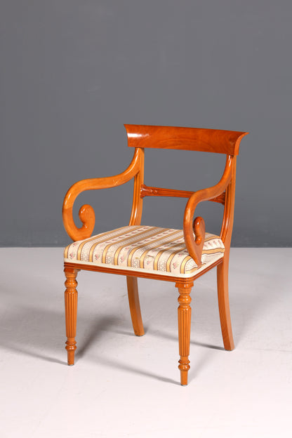 Wunderschöner Englischer Stuhl UK Küchenstuhl Antik Biedermeier Stil Eibe Sekretär Stuhl Polsterstuhl