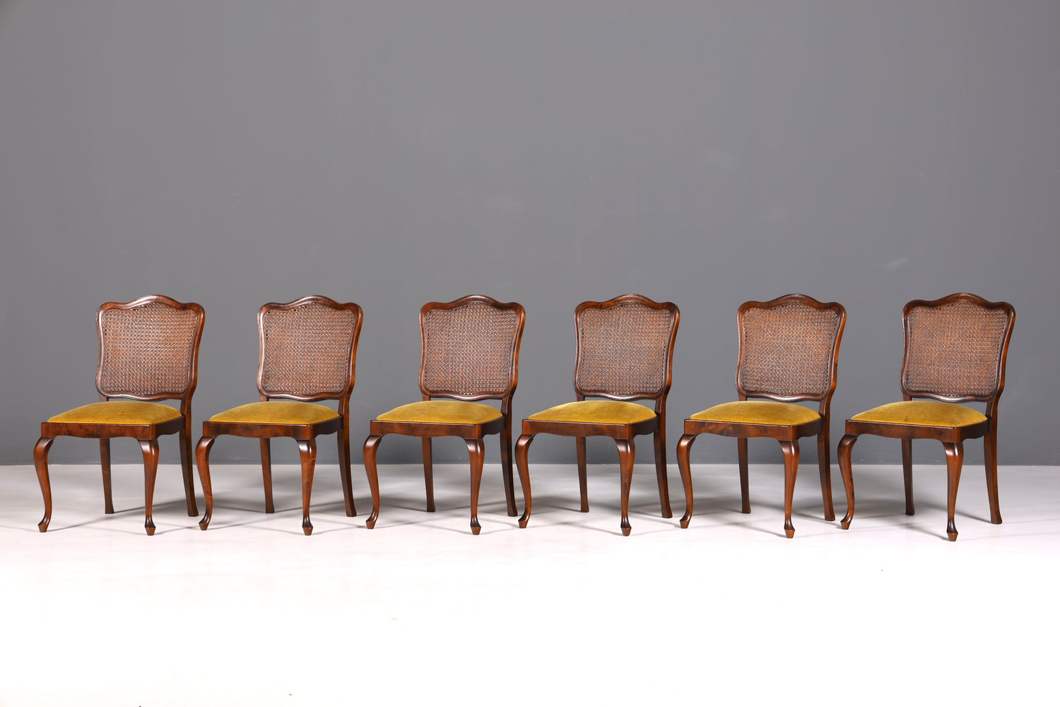 6x Wunderschöne Chippendale Stühle Barock Stil Stuhlset Polsterstuhl Set Küchenstühle Esszimmer Stühle