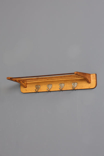 Wunderschöne Mid Century Garderobe Retro Hutablage Vintage Hakenleiste 60s Hakenleiste