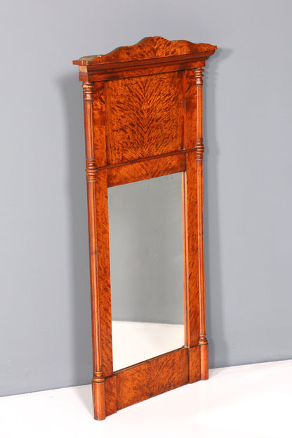 Wunderschöner Biedermeier Spiegel Kirschholz Wandspiegel Antik Holzspiegel Flurspiegel