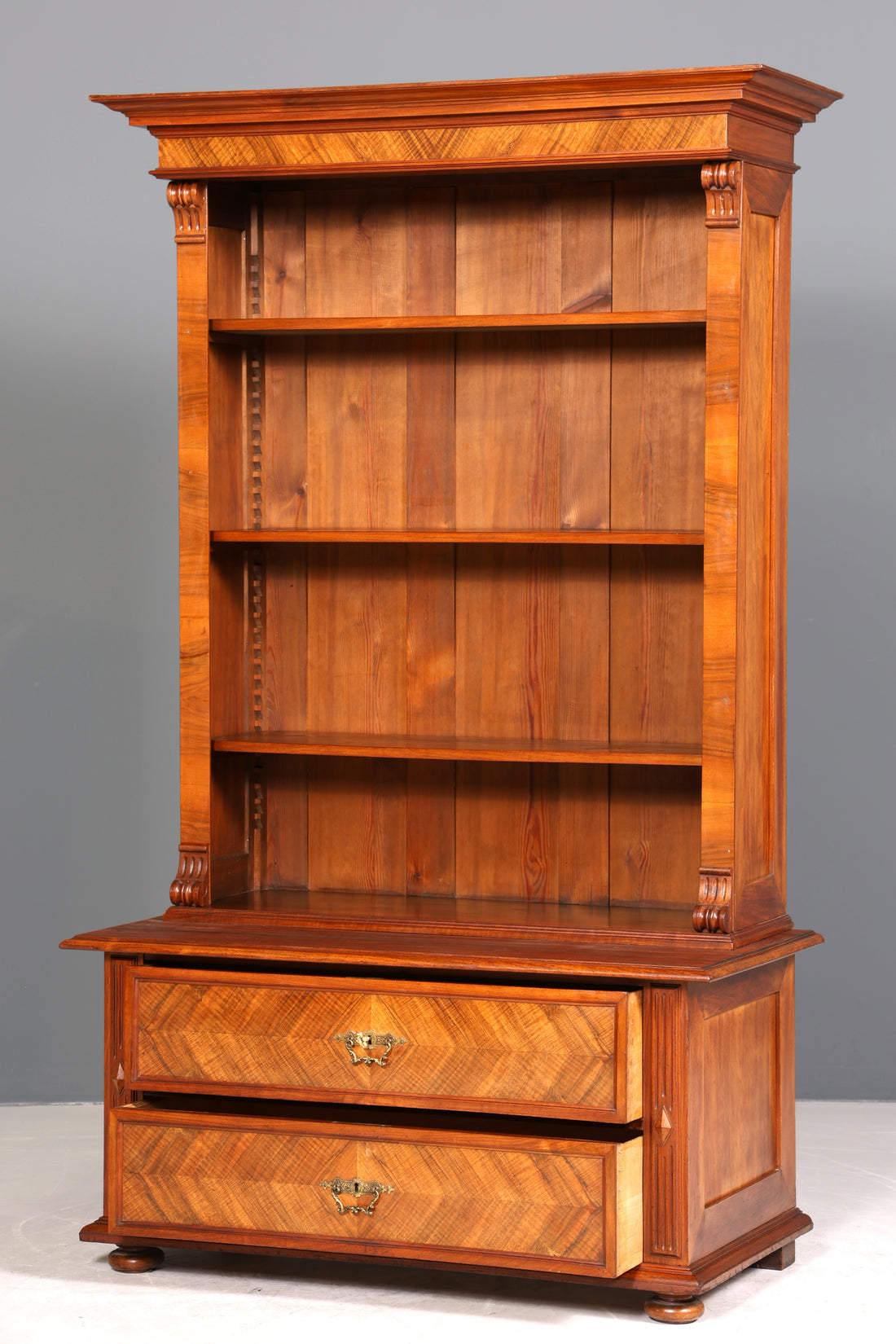 Traumhaftes Gründerzeit Bücherregal Jugendstil Regal um 1890 Antik Buchablage Bookshelf