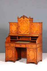 Beeindruckender Louis Philippe Sekretär Antik Rollladen Sekretär Schreibtisch Nussbaum Aufsatzsekretär