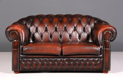 Wunderschönes Original Chesterfield Centurion 2-Sitzer Couch Englisches echt Leder Sofa UK