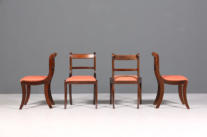 4x Edle Englische Stühle Englisch Dining Chairs  Mahagoni Küchenstühle Stuhlset