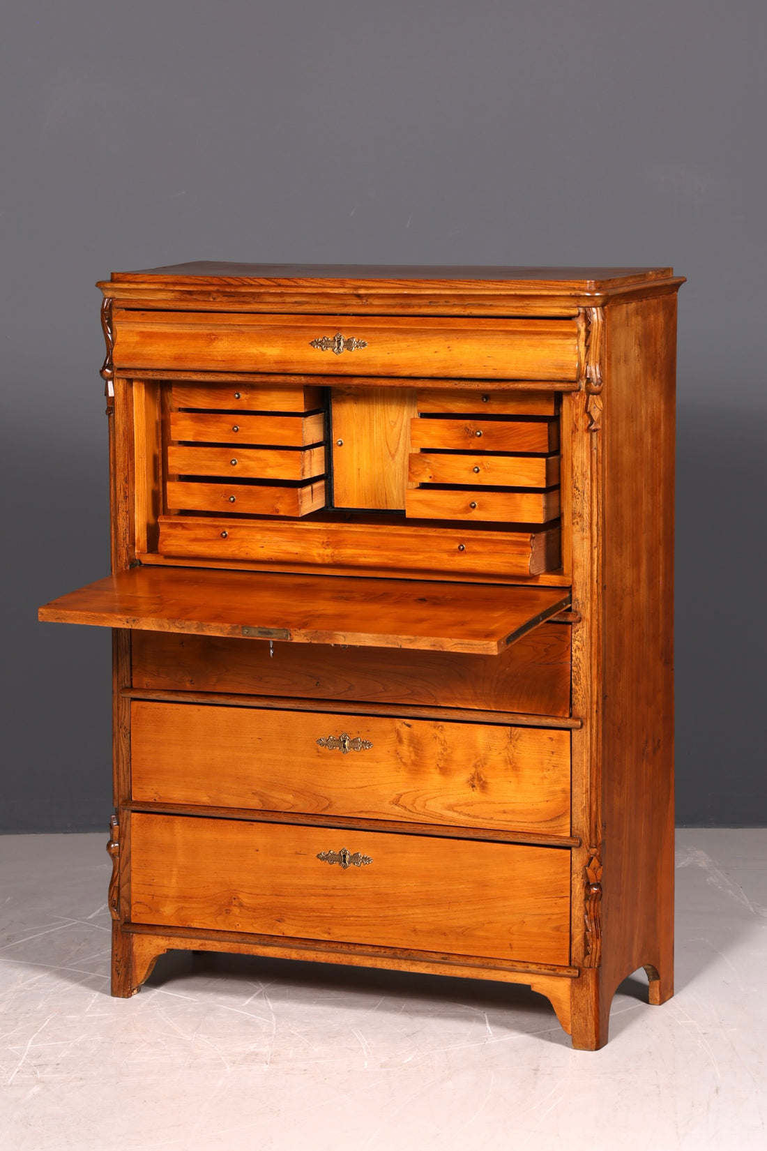 G196 Finish cm Wunderschöner Gründerzeit Sekretär Kommode Jugendstil Schubladenkommode Antik Vertiko (Kopie)