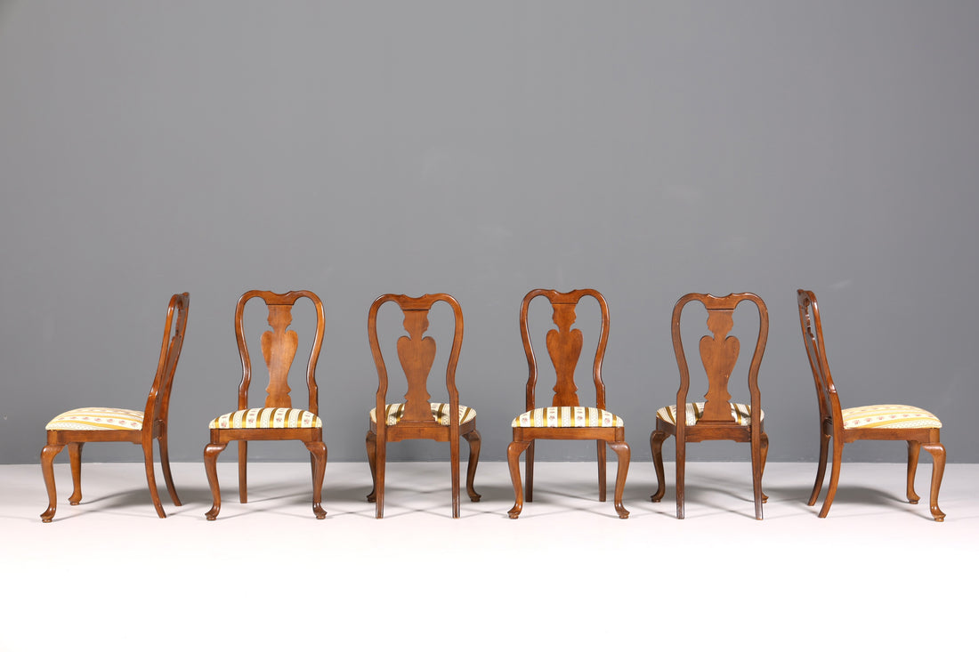 6x Edle Stühle im Drexel Heritage Stil Stuhlset Chippendale Stil Küchenstuhl Set Esszimmer Stühle