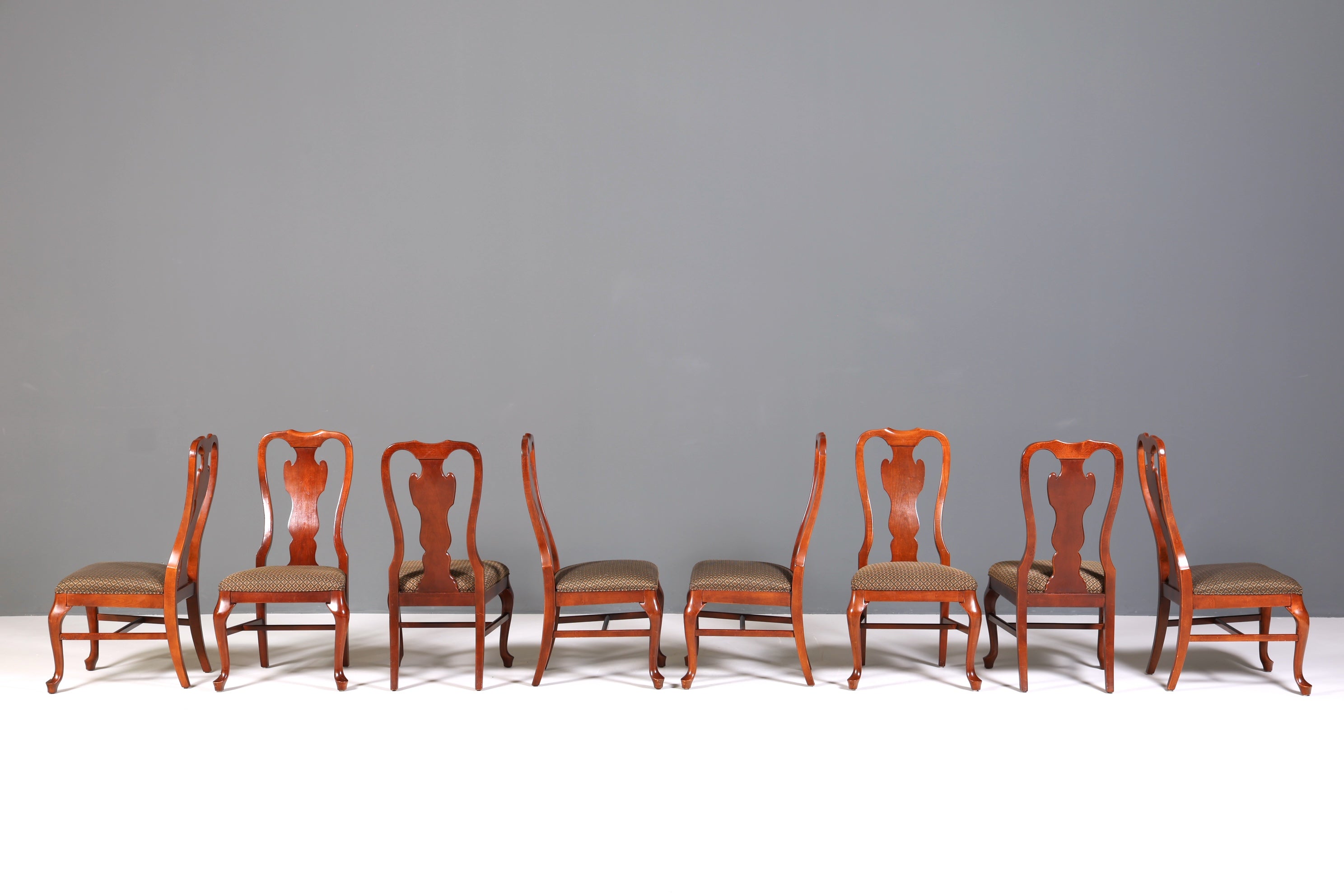 8x Edle Drexel Heritage Stühle Amerikanisch USA Chippendale Stil Stuhlset Küchenstuhl Set Esszimmer Stühle