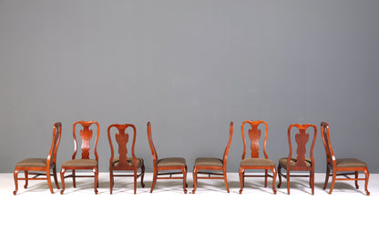 8x Edle Drexel Heritage Stühle Amerikanisch USA Chippendale Stil Stuhlset Küchenstuhl Set Esszimmer Stühle