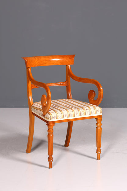 Wunderschöner Englischer Stuhl UK Küchenstuhl Antik Biedermeier Stil Eibe Sekretär Stuhl Polsterstuhl