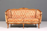 Wunderschönes Chippendale Sofa Barock Stil Couch Samt Stoff Rococo 2 Sitzer Canapé