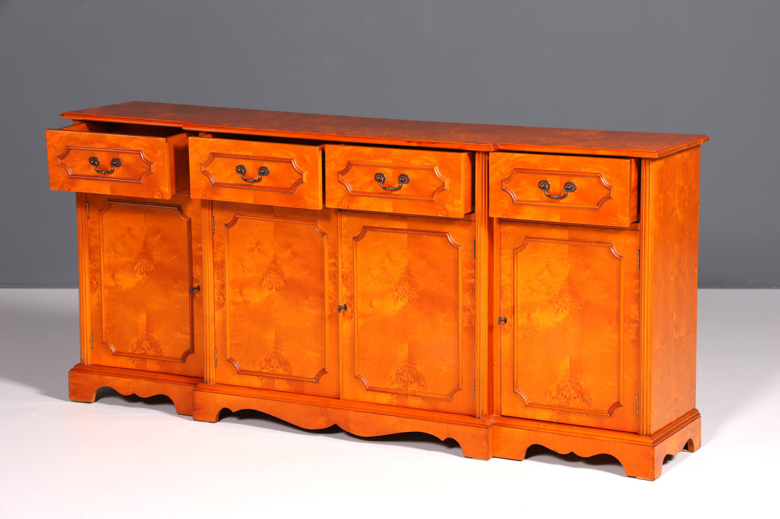 Wunderschönes Englisches Sideboard Eibe Schrank Antik Stil Buffetschrank Kommode