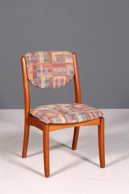 Schlichter Mid Century Stuhl Retro Esszimmer Stuhl Danish Design Küchenstuhl Teak Holz Sekretär Stuhl 2 von 2