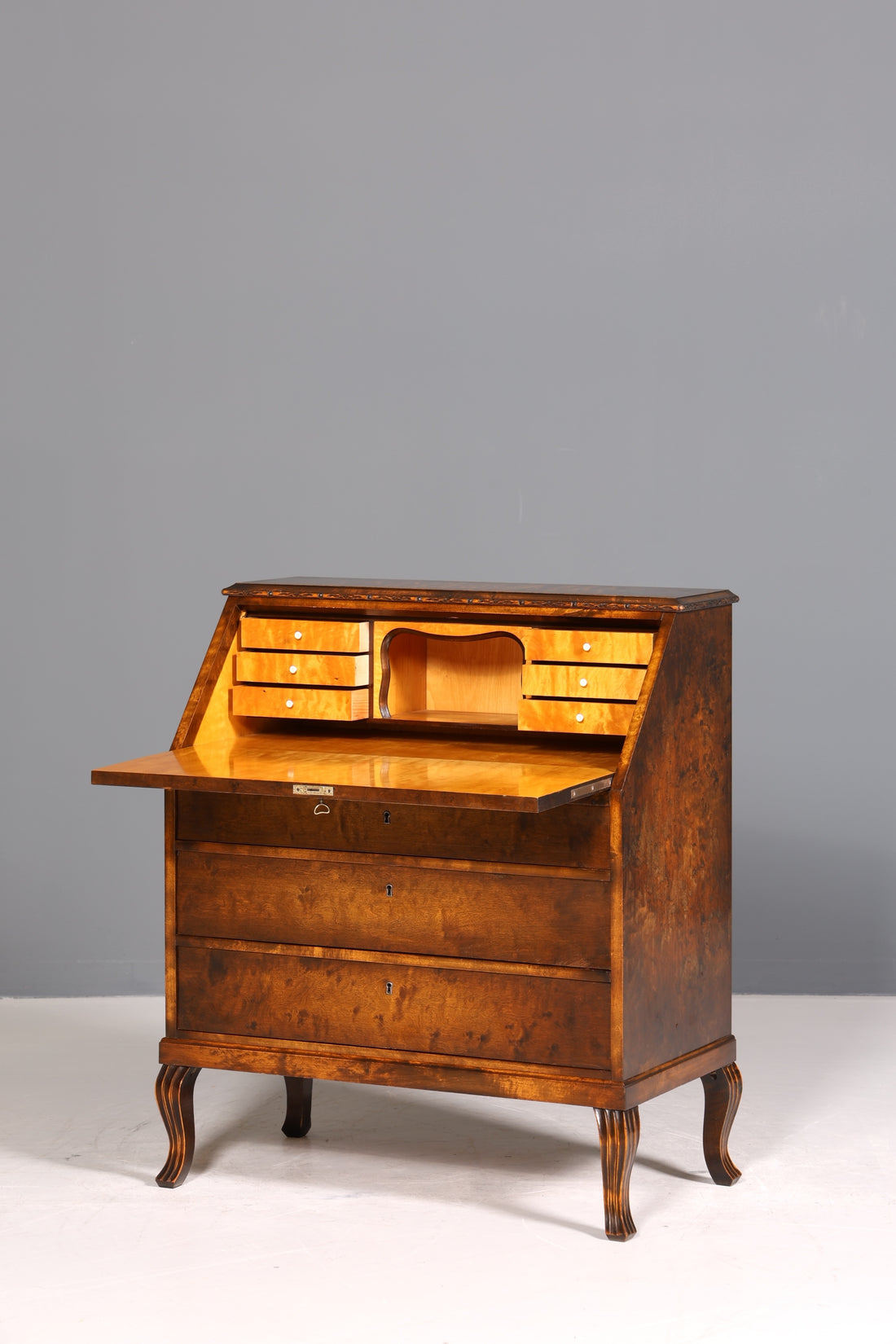 Wunderschöner Sekretär um 1930 Büro Kommode echt Holz Schreibtisch Bürokommode Office Secretary