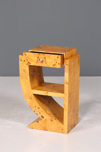 Fantastic Art Deco style side table design chest of drawers bedside table birch stand on the left