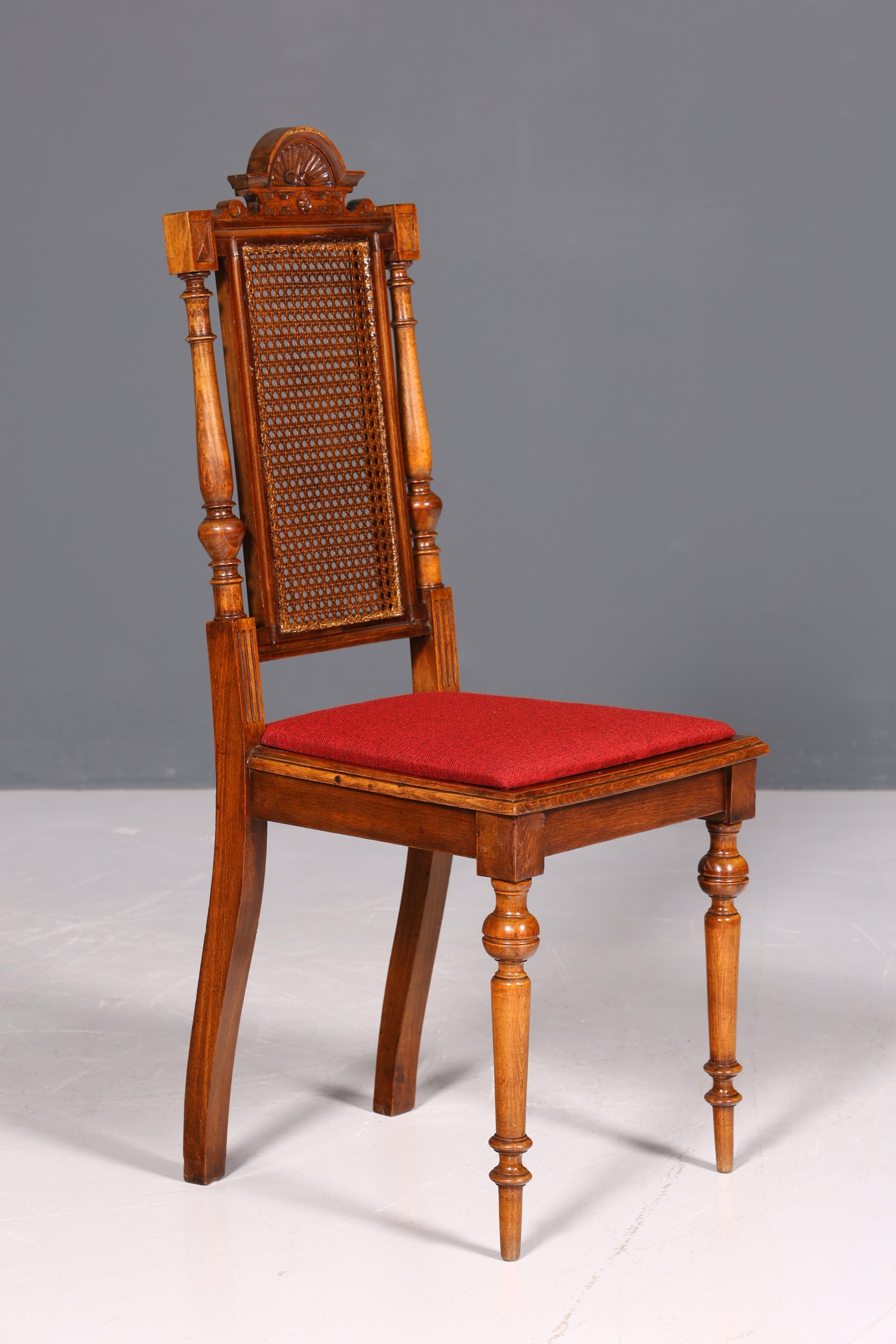 Stilvoller Gründerzeit Stuhl Antik Korbgeflecht Schreibtisch Stuhl Sekretär Stuhl Antik Küchenstuhl 2 von 2