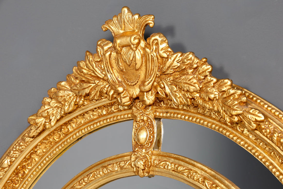 Beeindruckender XXL Prunk Barock Stil Standspiegel Antik Stil Gold Ornament Flurspiegel Spiegel Standspiegel