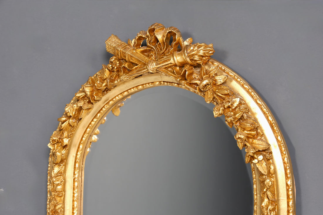 Wunderschöner Prunk Barock Stil Standspiegel Antik Stil Gold Ornament Flurspiegel