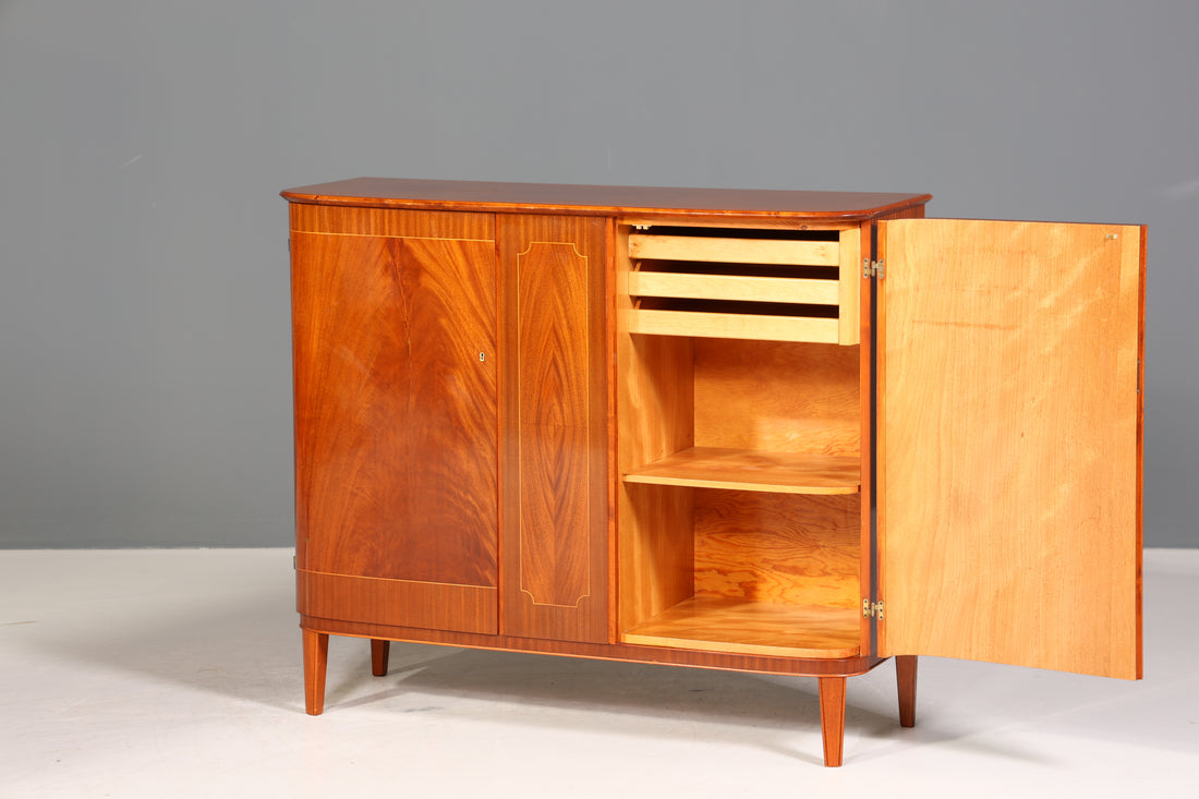 Traumhafter Schrank Antik Sideboard Highboard um 1950 Aktenschrank Barock Stil Intarsien