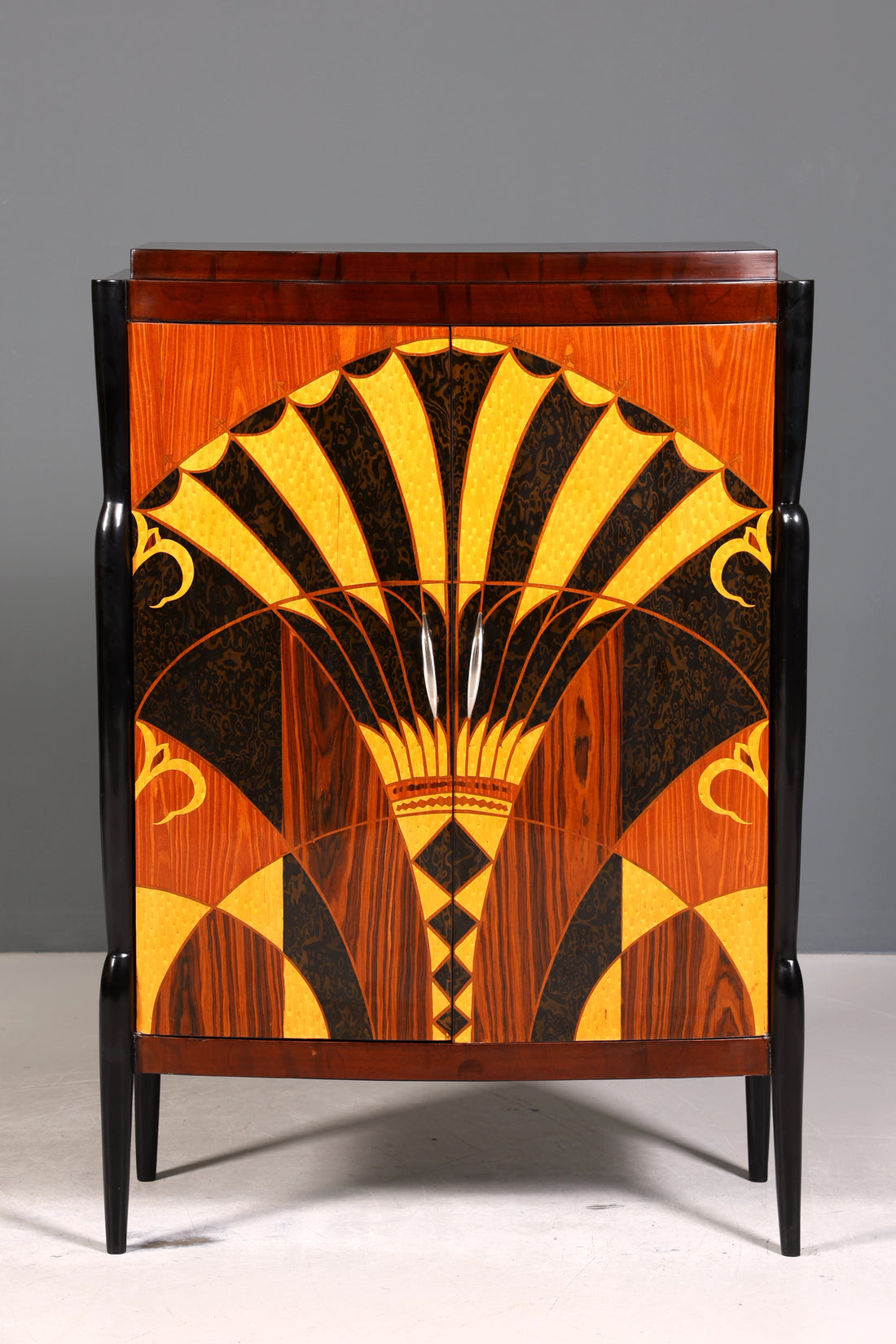 Wunderschönes Art Deco Stil Highboard Schrank Kommode Vertiko Sun Cabinet
