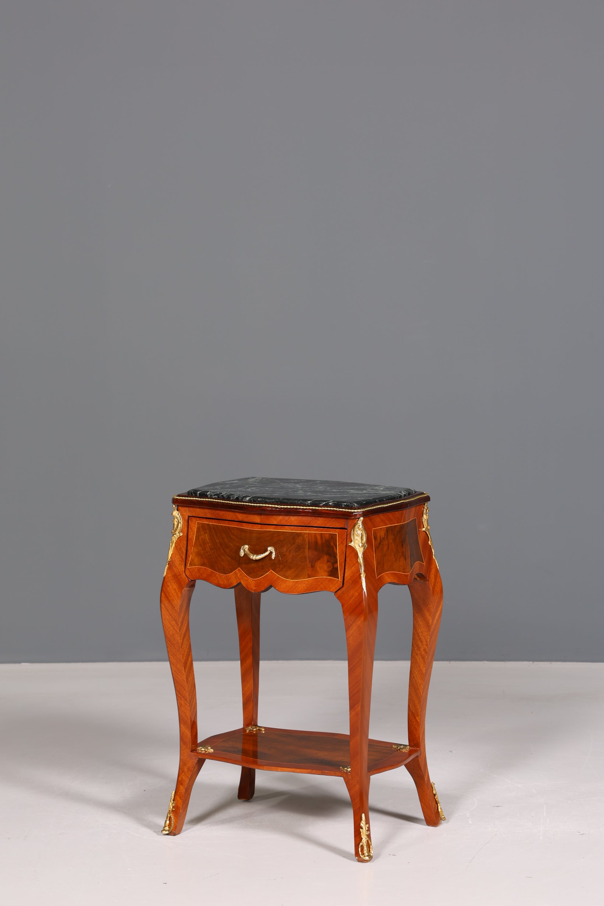 Beautiful Louis XV side table baroque style storage table marble chest of drawers telephone table