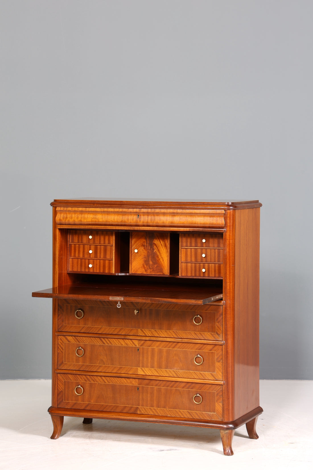 Wunderschöner Sekretär im Antik Stil Büro Kommode Art Deco Stil 50s Vertiko Schreibkommode Kommode