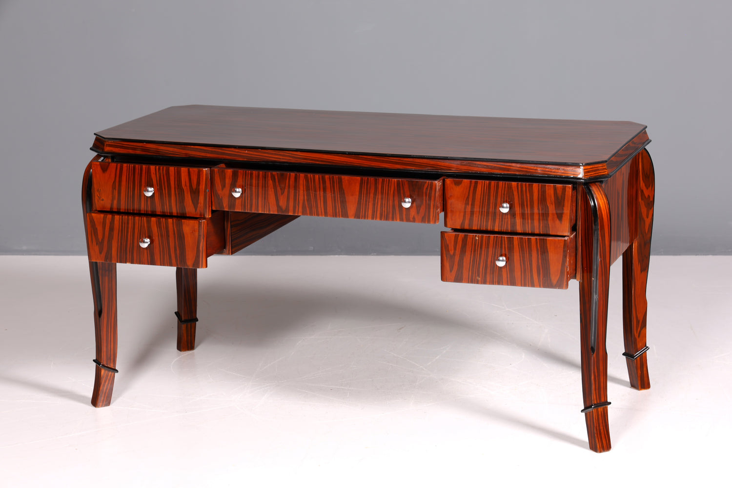 Wunderschöner Art Deco Stil Schreibtisch Bürotisch Antik Stil Office Desk