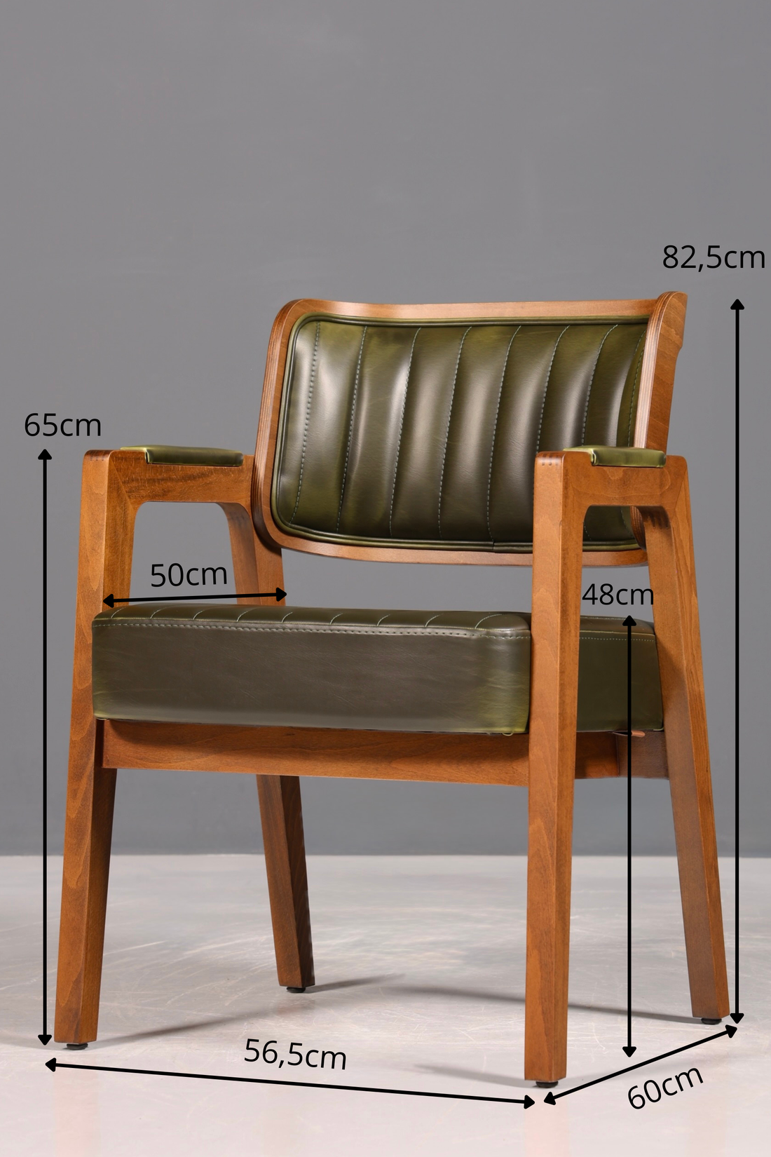 Edler Armlehnstuhl "Lima" Esszimmerstuhl mit Korbgeflecht in grün Küchenstuhl Armlehnstuhl