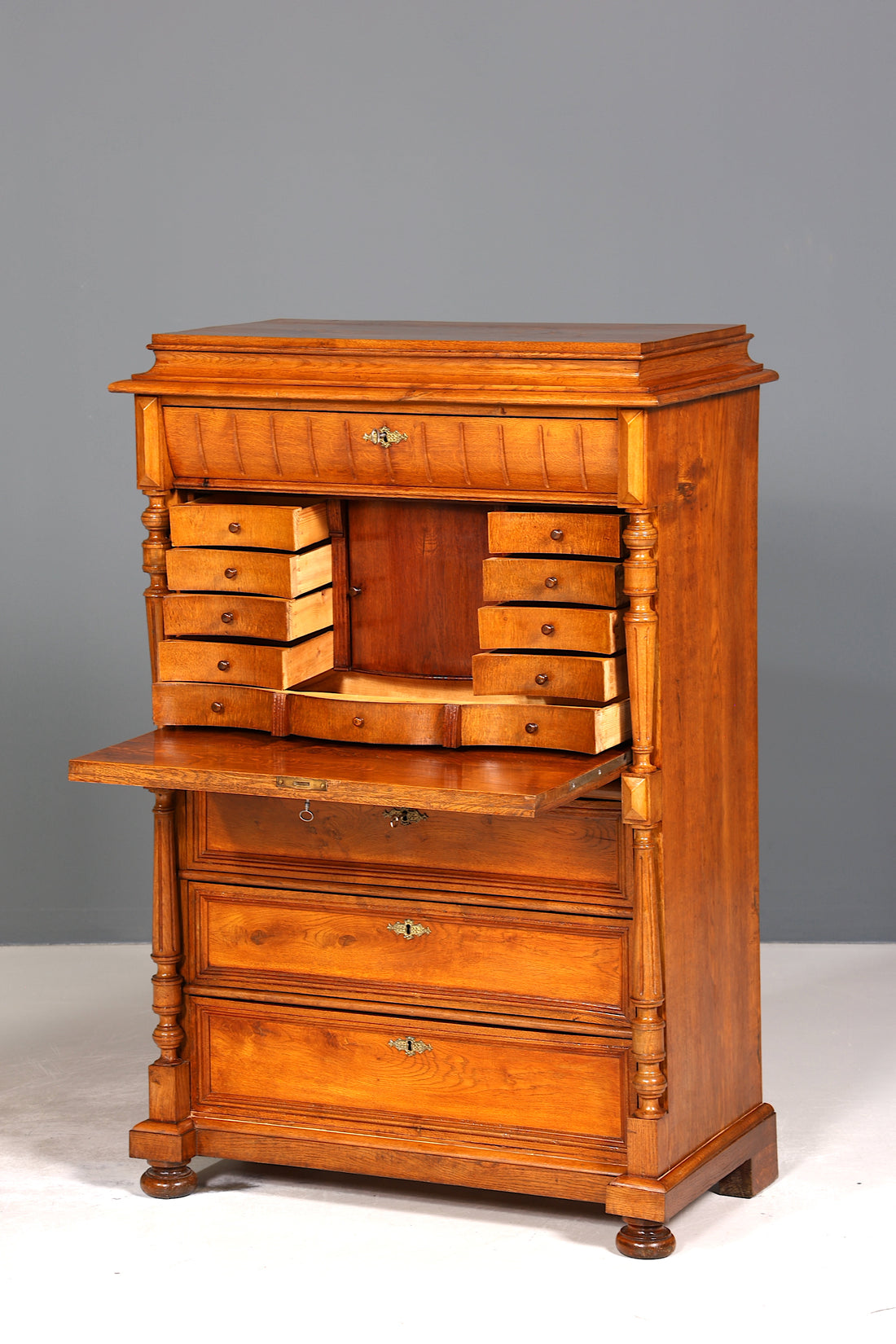 Wunderschöner Gründerzeit Sekretär Vertiko Highboard Louis Philippe Kommode um 1880