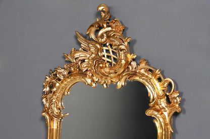 Traumhafter Prunk Barock Stil Standspiegel Gold Antik Stil Ornament Flurspiegel Spiegel