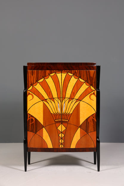 Elegant Art Deco style highboard cabinet chest of drawers Vertiko Sun Cabinet 