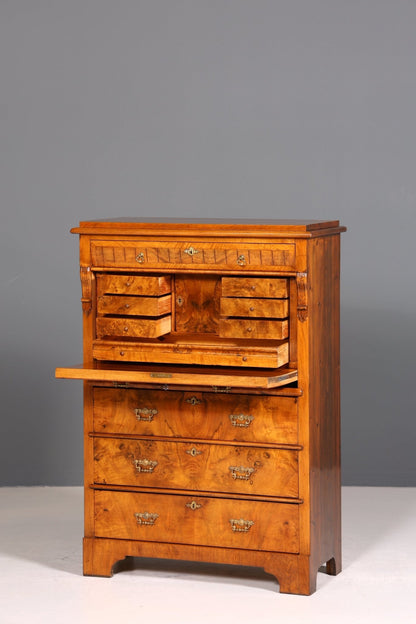 Wunderschöner Gründerzeit Sekretär Vertiko Highboard Louis Philippe Kommode um 1880