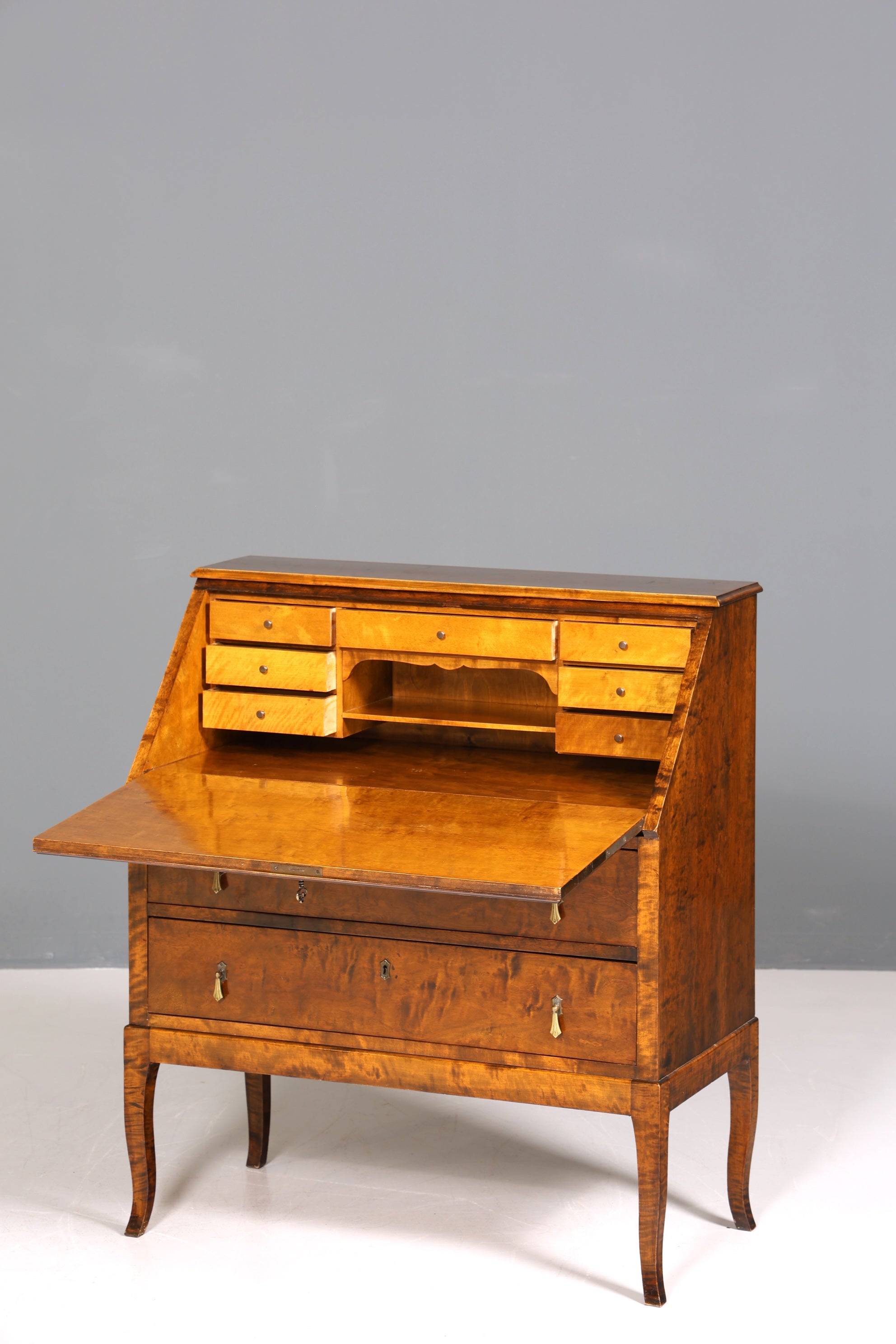 F234 Finish cm Wunderschöner Sekretär im Art Deco Stil Antik um 1930 Büro Kommode Schreibkommode