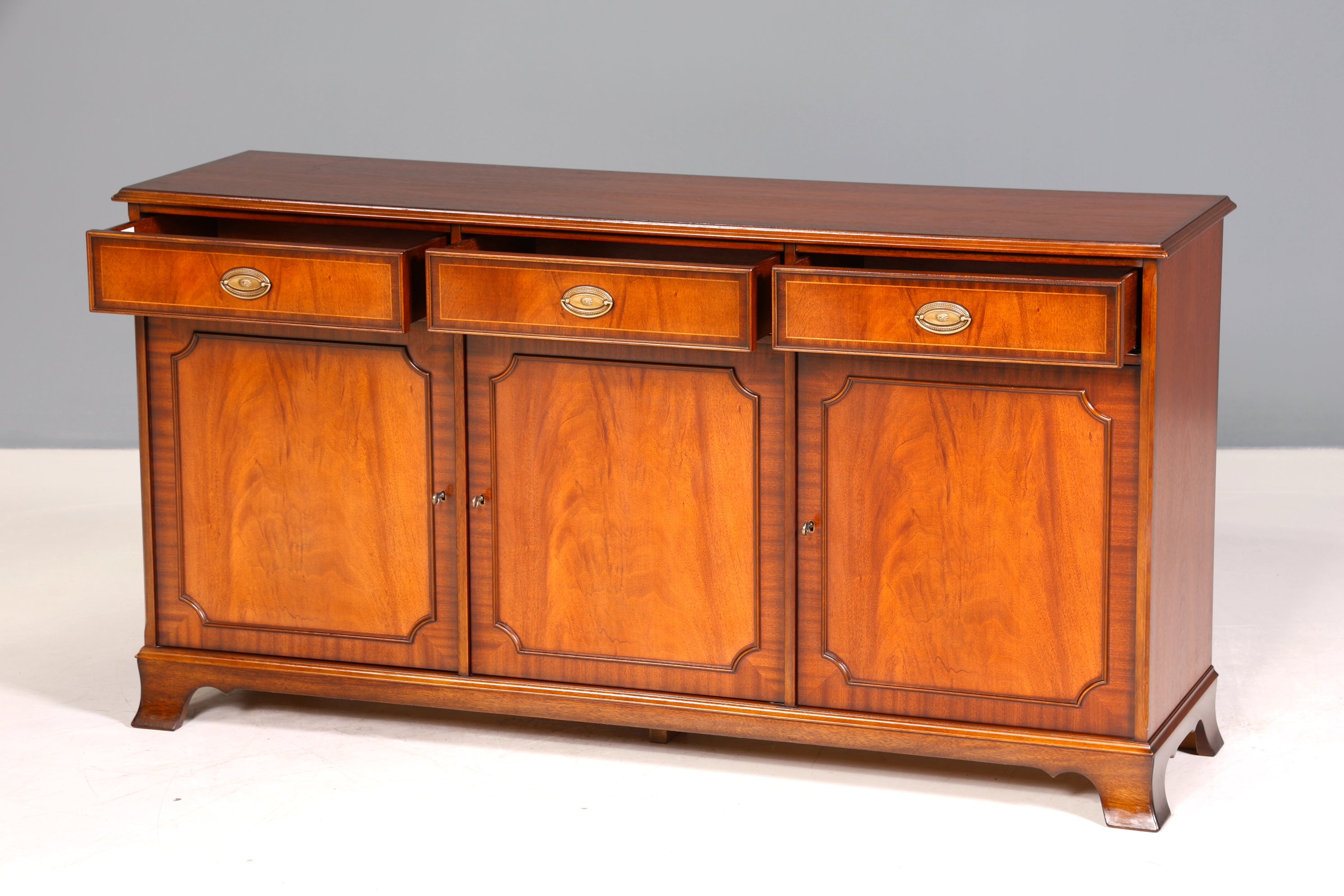 Traumhaftes Englisches Sideboard Original Heldense Buffet Antik Stil Mahagoni Schrank Anrichte