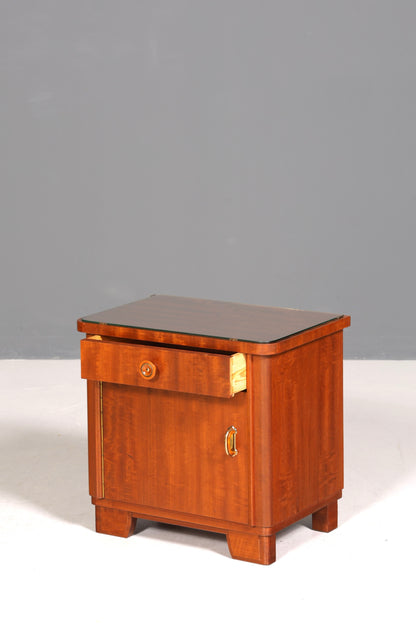 Schlichte Mid Century Kommode Vintage Klappschränkchen Danish Design Nachttisch 2 von 2