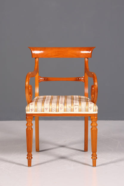 Wunderschöner Englischer Stuhl UK Küchenstuhl Antik Biedermeier Stil Eibe Sekretär Stuhl Polsterstuhl