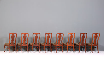 8x Edle Drexel Heritage Stühle Amerikanisch USA Chippendale Stil Stuhlset Küchenstuhl Set Esszimmer Stühle