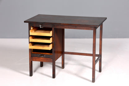 Stilvoller Bauhaus Rollladen Schreibtisch Mid Century echt Holz Bürotisch Office Table