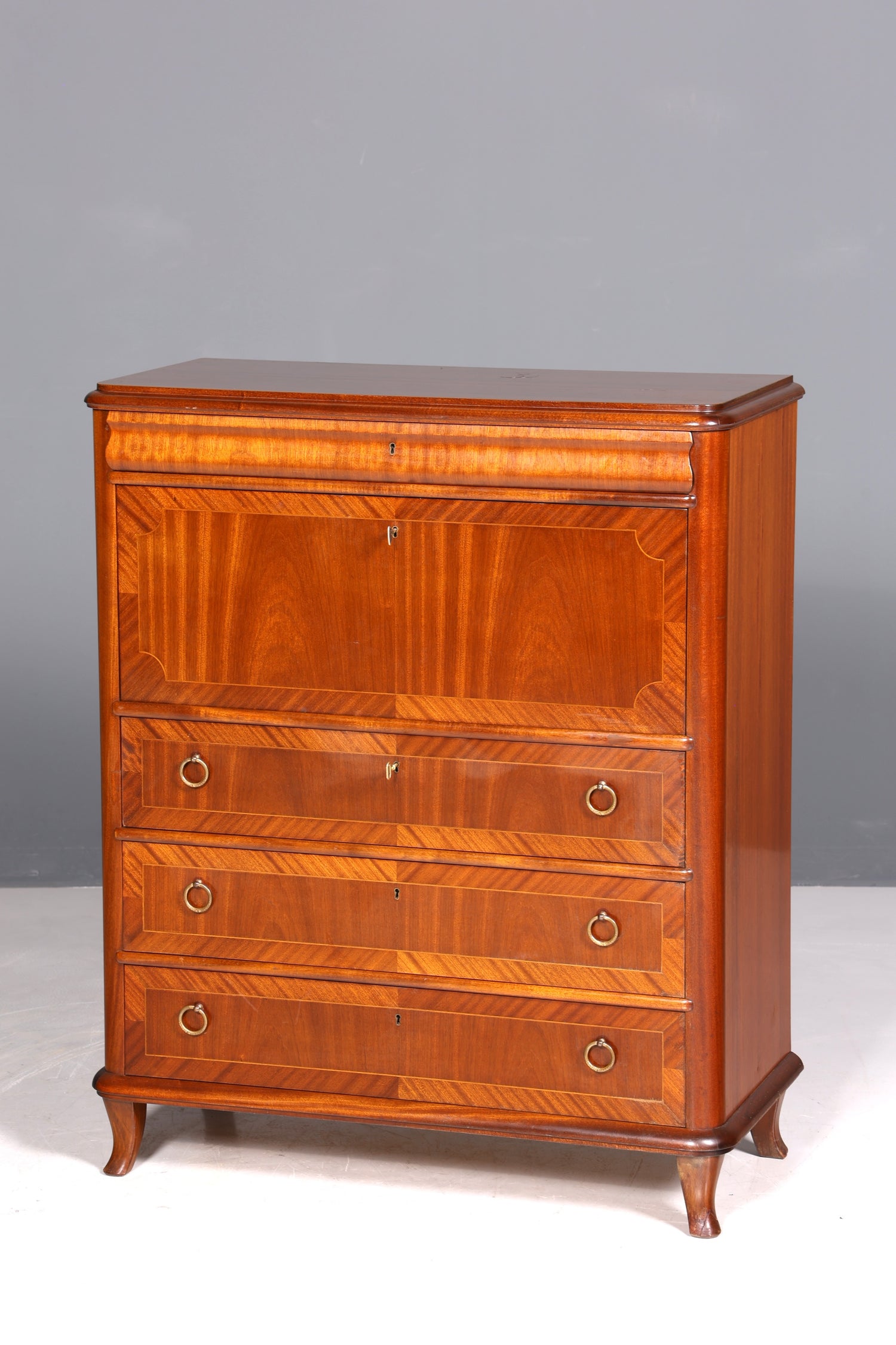 Wunderschöner Sekretär im Antik Stil Büro Kommode Art Deco Stil 50s Vertiko Schreibkommode Kommode