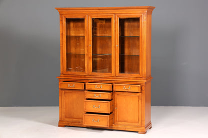 Wunderschöner Original Selva Vitrine Antik Stil massiv Holz Buffet Villa Borghese Schrank Bibliothek