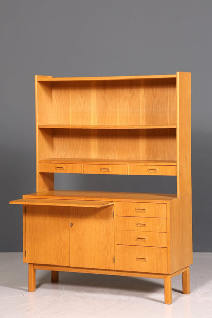 Stilvolles Mid Century Regal Danish Design Sekretär echt Holz Schrank Vintage Kommode