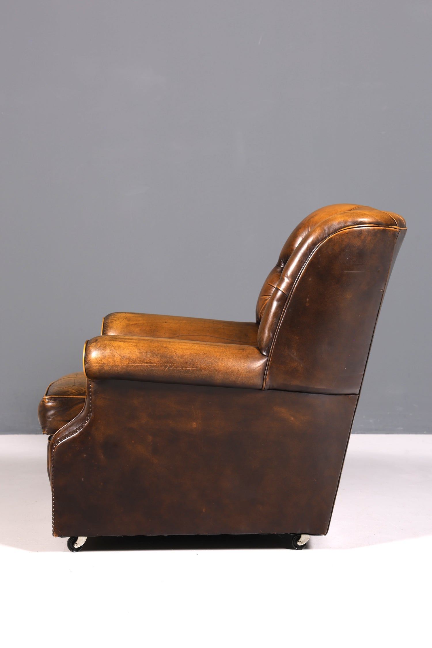 Stilvoller Original Chesterfield Sessel Englischer Armlehnsessel Englisch Herrensessel 2 von 2