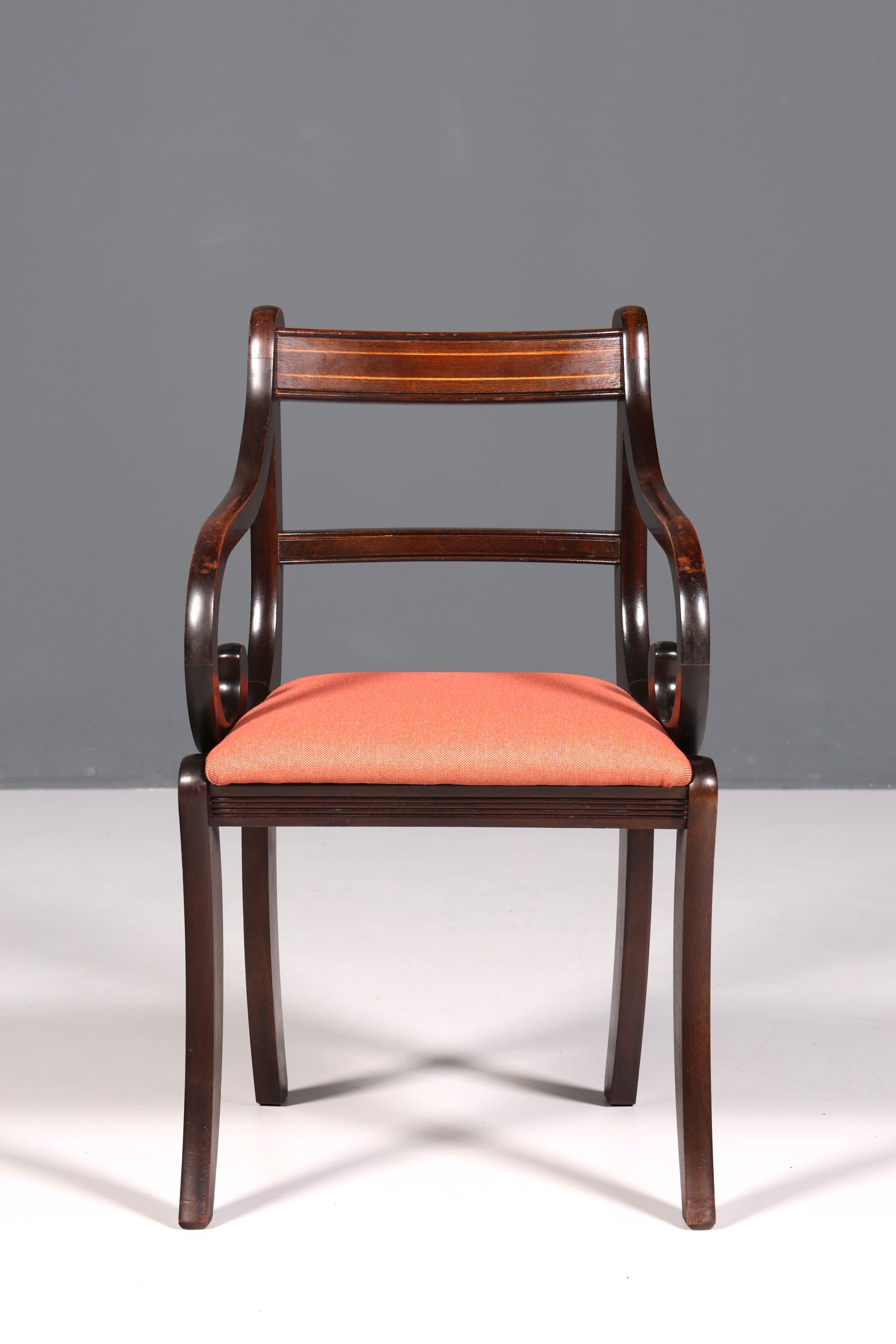 Wunderschöner Englischer Stuhl UK Armlehnstuhl Antik Stil Sekretär Stuhl Polsterstuhl 1 von 2