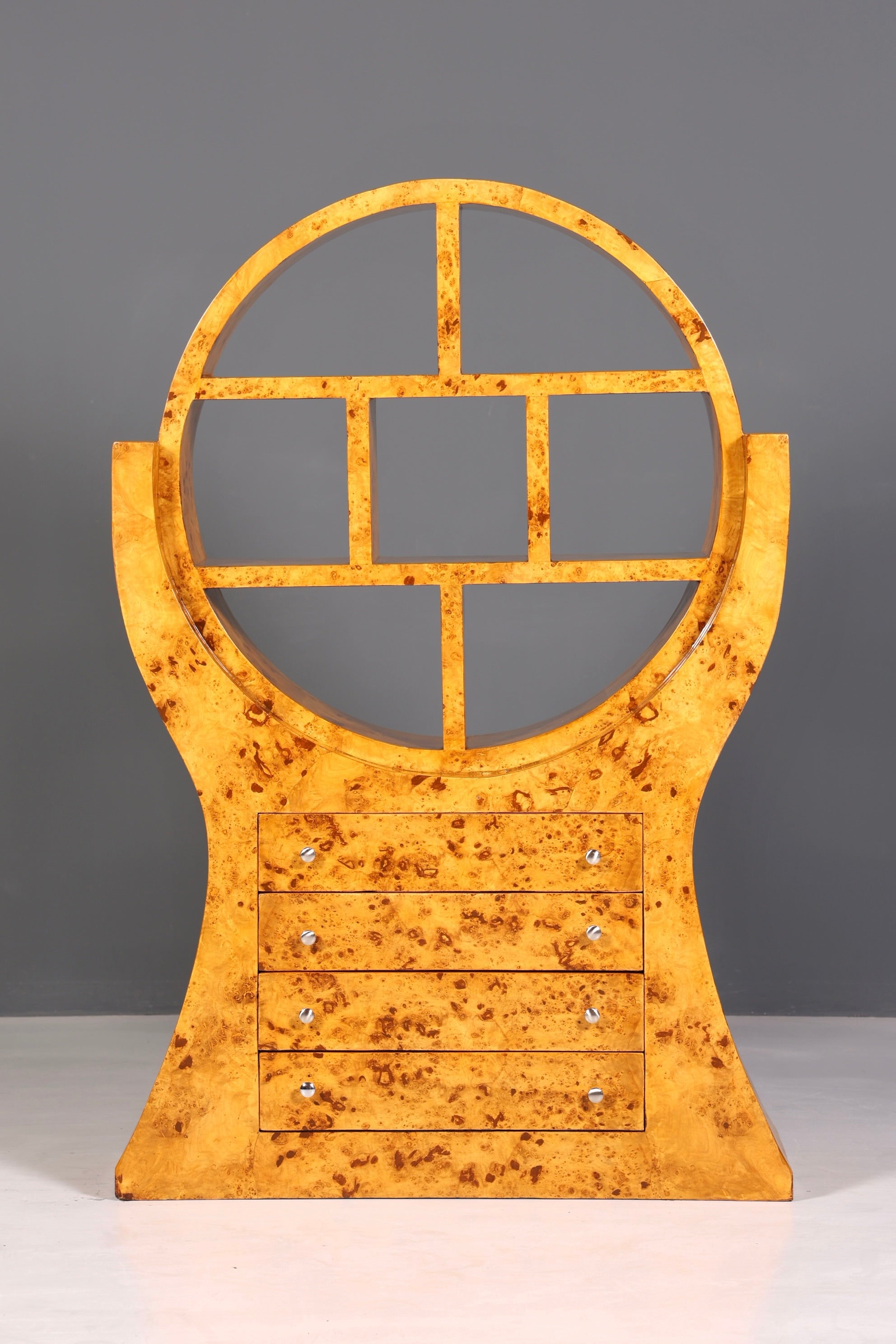 Aussergewöhnliches Art Deco Design Bücherregal Birke Luxus Regal Kommode Buchablage