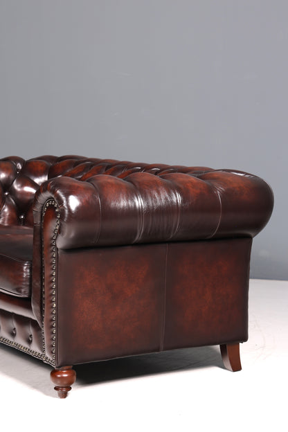 Wunderschönes Original Chesterfield Sofa 2-Sitzer Couch England Polstersofa