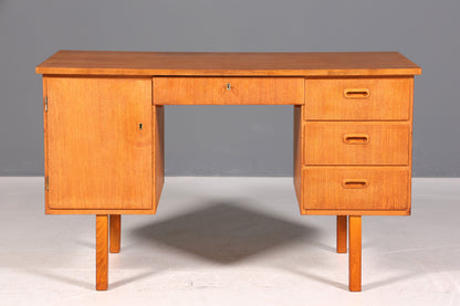 Wunderschöner Mid Century Schreibtisch Danish Design Teak Holz Bürotisch Vintage Office Table