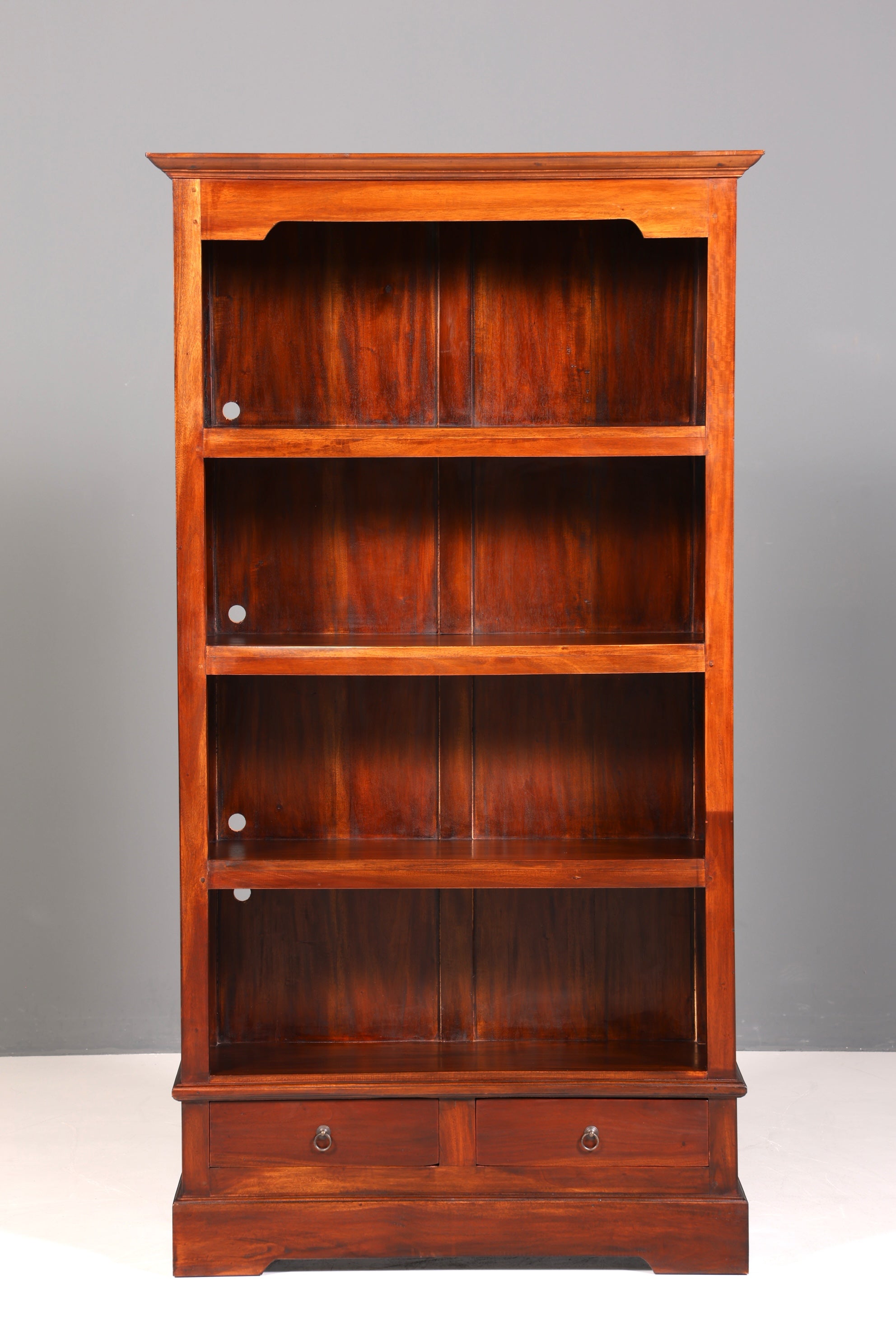 Traumhaftes Regal im Kolonial Stil Schrank Englisch Antik Stil Bücherregal Bibliothek Bookshelf 1 von 3